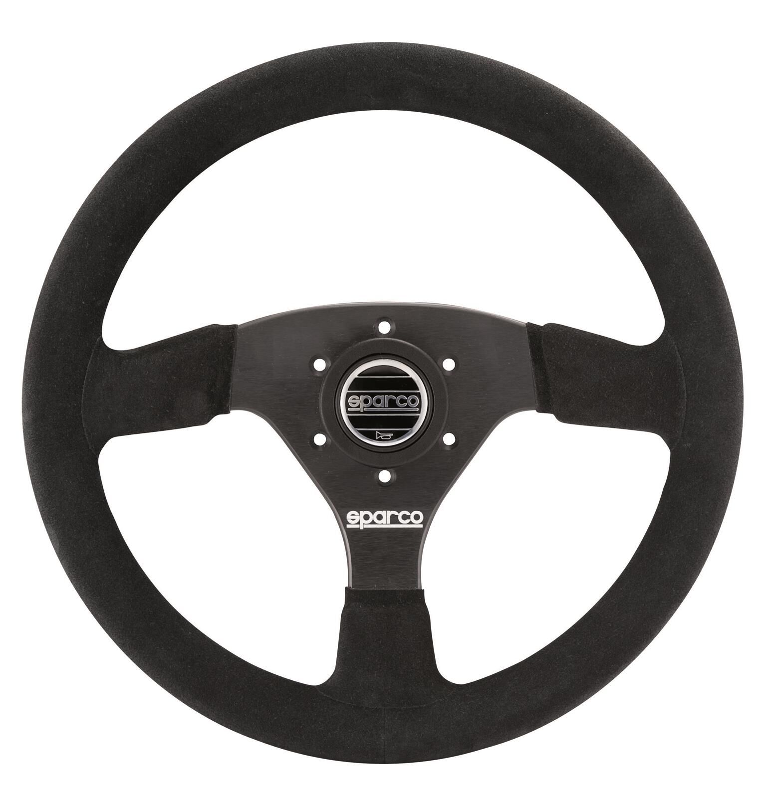 Sparco R323 racing steering wheel 1 Sparco R323 race stuur van 330 mm met zwart suède en Sparco-logo