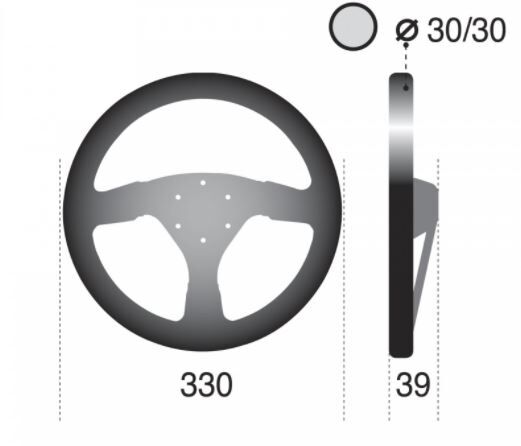 Sparco R323 racing steering wheel 2 Tweede productfoto van het Sparco R323 suède stuur