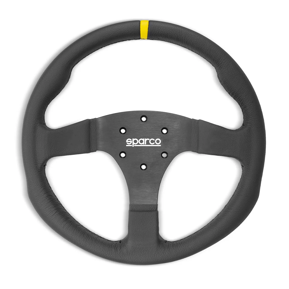 Sparco R350 racing steering wheel 2 Lederen uitvoering van het Sparco 350 stuurwiel van 350 mm