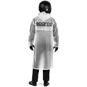 Sparco Raincoat EVO transparante regenjas met capuchon