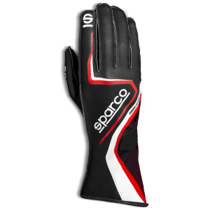 Sparco Record kart handschoenen zwart met rood
