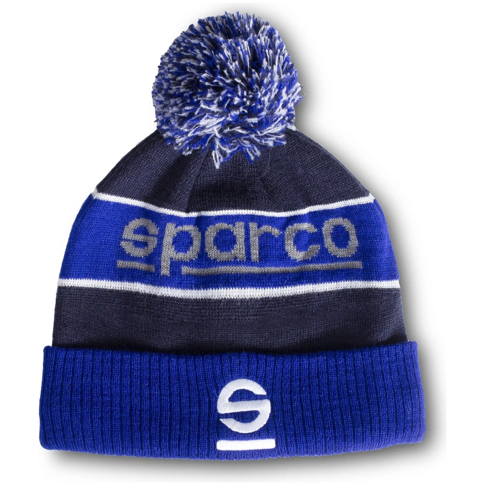 Sparco Reflex beanie in blauw en marineblauw met geborduurd S-logo