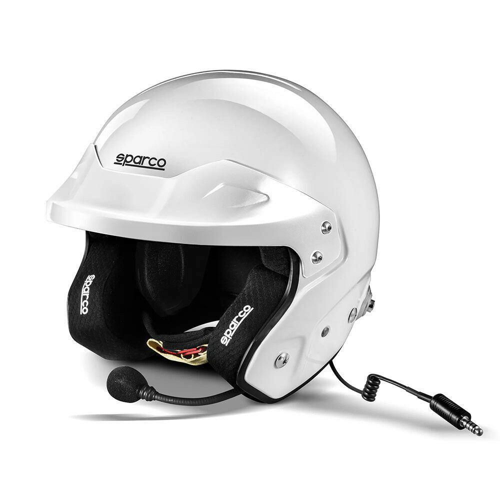 Sparco RJ-i FIA helm wit maat 59 1 RJ-i FIA helm wit van Sparco, open face helm met intercom