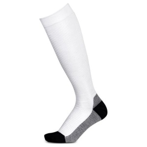 Sparco RW-10 Evo sokken in wit met compressiestructuur, FIA 8856-2018