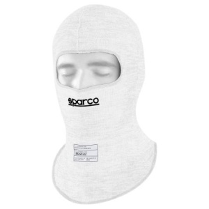 Sparco RW-10 Shield Pro balaclava in wit met naadloze voorkant