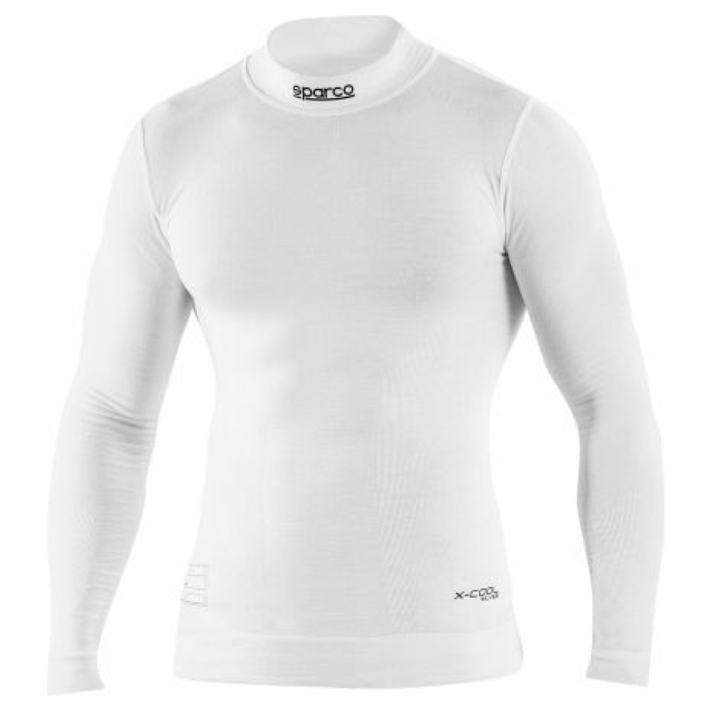 Sparco RW-10 Shield Pro ondershirt in wit, naadloos en FIA 8856-2018