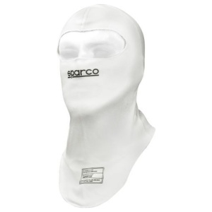 Sparco RW-4 Guard balaclava in wit, FIA 8856-2018 bivakmuts