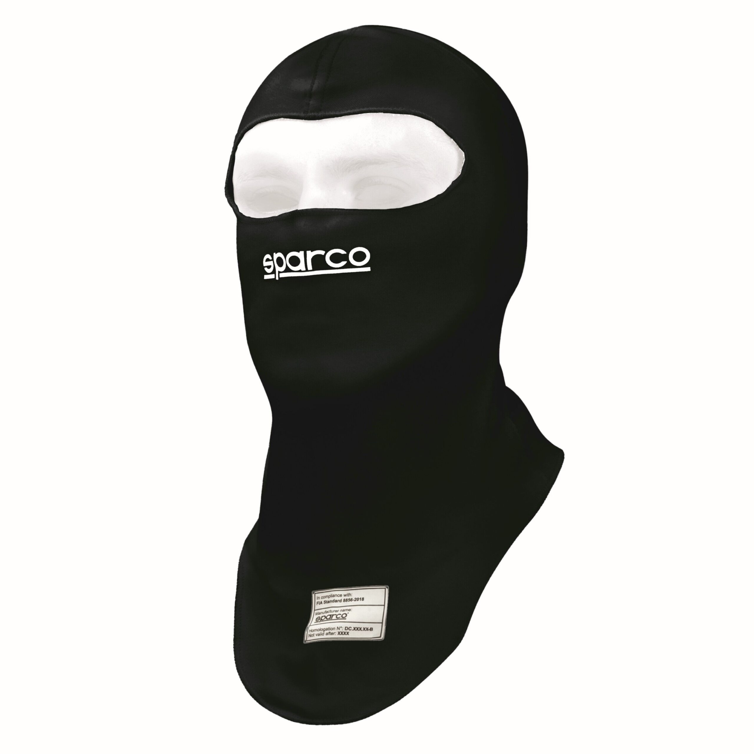 Cagoule Sparco RW-4 Guard FIA 2 Zwarte uitvoering van de Sparco RW-4 Guard brandwerende balaclava