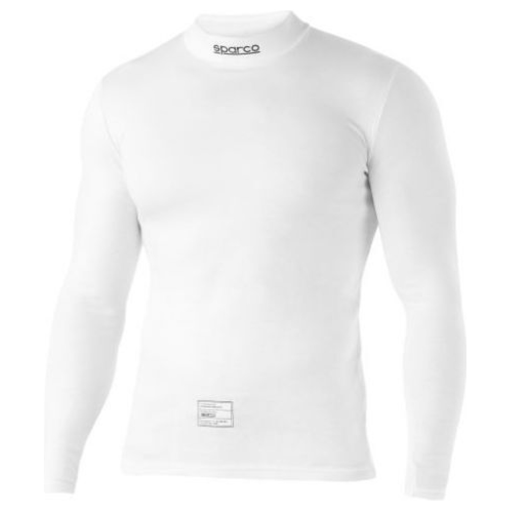 Sparco RW-4 Guard ondershirt in wit met lange mouwen, FIA 8856-2018