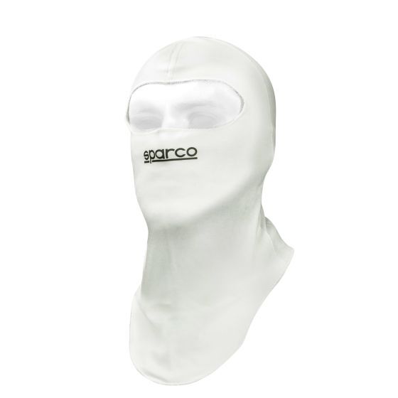 Cagoule Sparco RW-4 simple couche (non FIA) 1 Sparco RW-4 single layer balaclava in wit, enkellaags en niet FIA