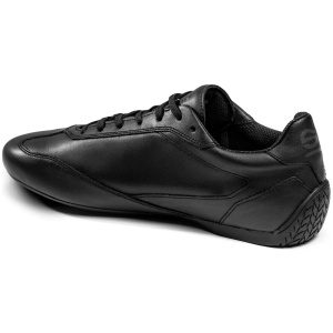 Sparco S-Drive Leather sneaker van glad zwart kalfsleer