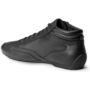 S-Drive Mid Leather sneaker van Sparco in zwart kalfsleer