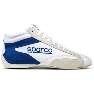 Sparco S-Drive Mid sneaker in wit met marineblauw