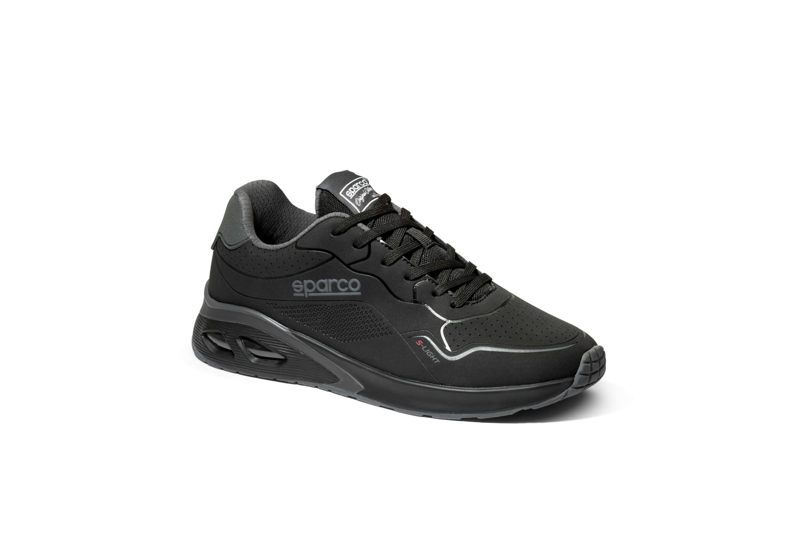 Sparco S-Light sneakers 1 Sparco S-Light sneakers in zwart met donkergrijs, hoofdfoto