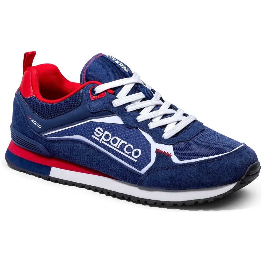 Sparco S-Road sneakers in marineblauw met rood, hoofdfoto