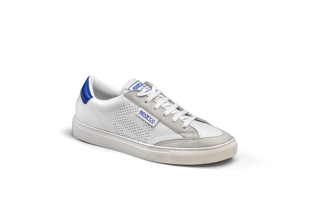 Sparco S-Time sneakers 1 Sparco S-Time sneakers in wit met blauw, hoofdfoto
