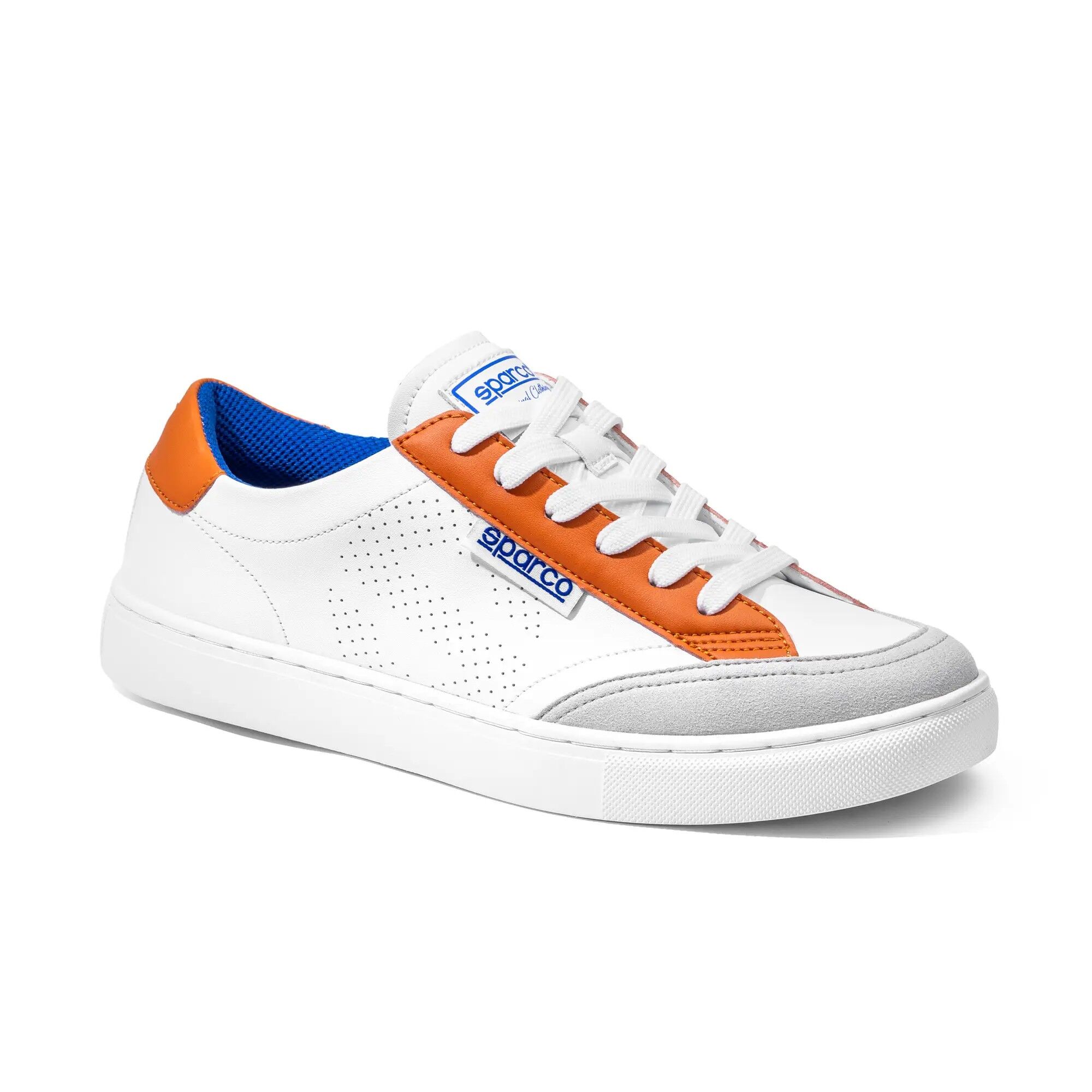 Sparco S-Time sneakers 4 Sparco S-Time sneaker in wit met oranje