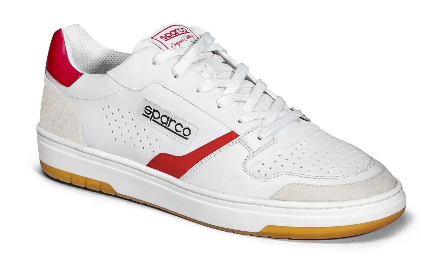 Sparco S-Urban sneakers 1 Sparco S-Urban sneakers in wit met rood, retro jaren 80 model