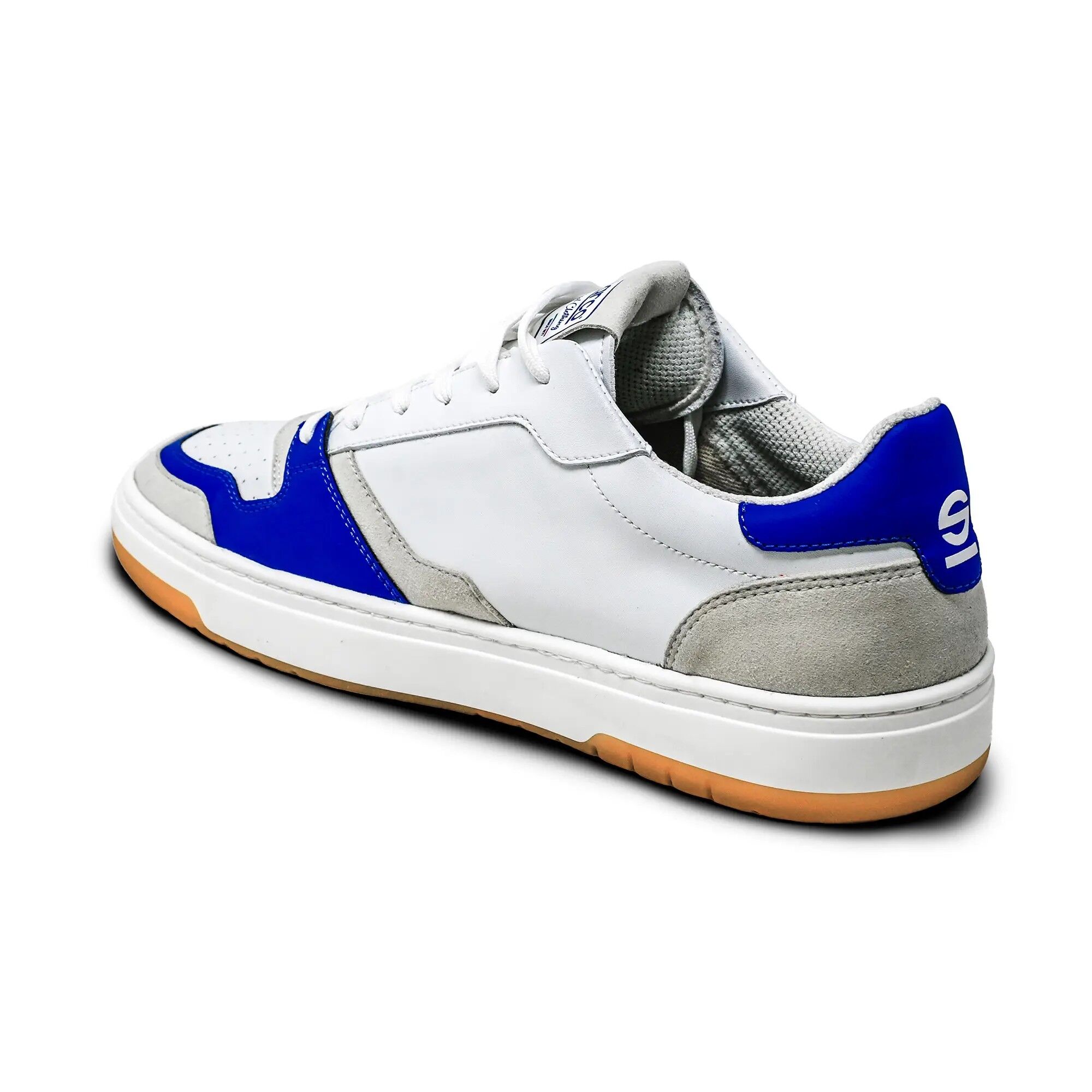 Sparco S-Urban sneakers 5 Wit met blauwe S-Urban sneaker van Sparco, tweede aanzicht