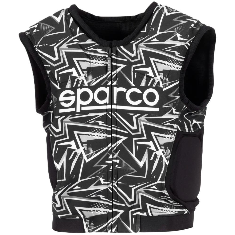 Sparco SJ Pro K-3 protector in zwart en wit