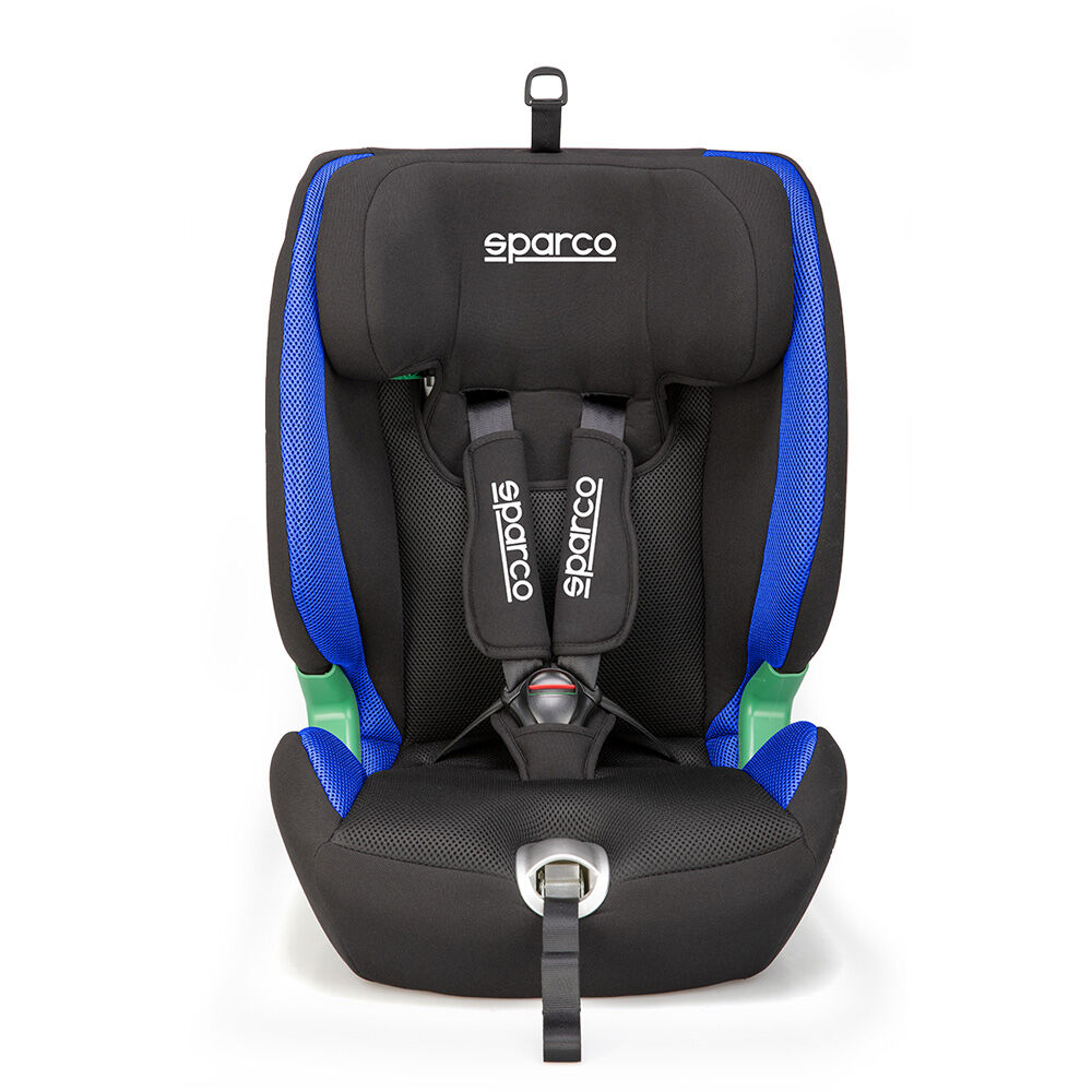 Siège enfant Sparco SK5000I 3 Zijaanzicht van de blauwe SK5000I met hoogteverstelbare hoofdsteun