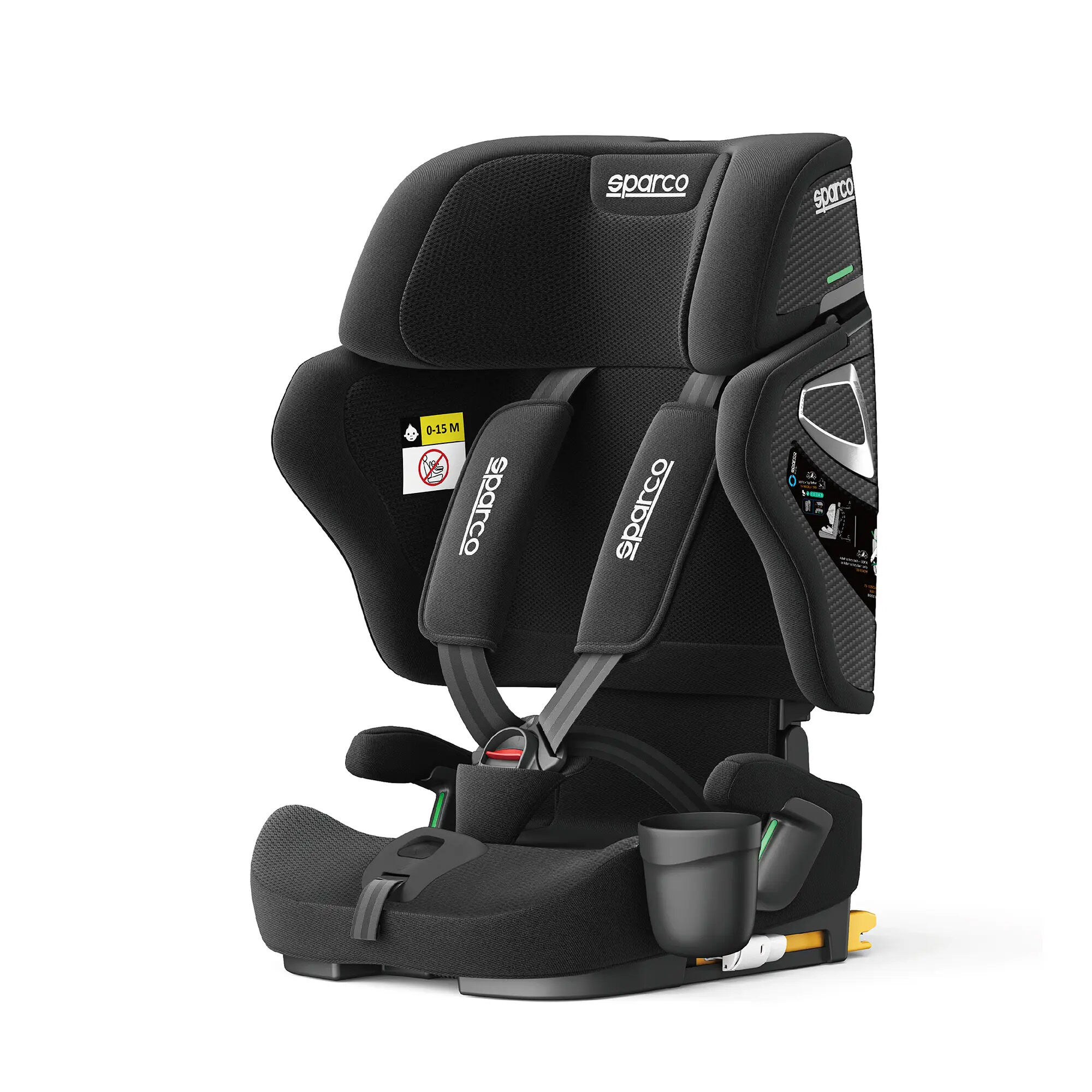 Sparco SK8000I kinderzitje 1 Sparco SK8000I kinderzitje in zwart met 5-puntsgordel en ISOFIX