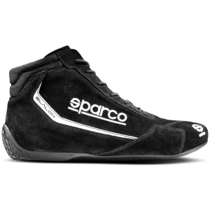 Sparco Slalom raceschoenen in zwart suede met geborduurde logo's