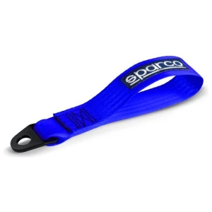 Sparco sleepband vaste lengte in het zwart met stalen haak