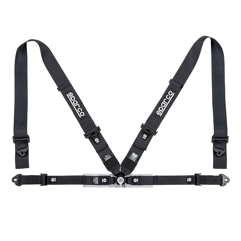 Harnais FIA Sparco Sport H-4 4 points 1 Sparco Sport H-4 FIA gordel 4-punts in zwart