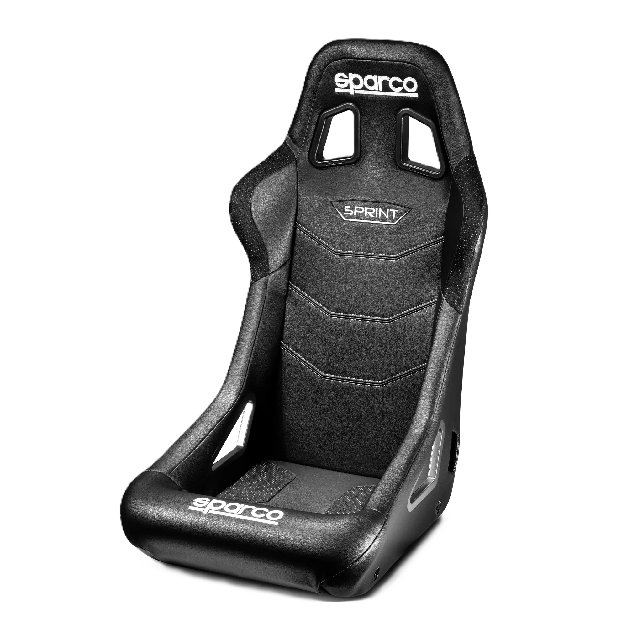 Baquet de course Sparco Sprint+ Sky FIA 1 Sparco Sprint+ Sky kuipstoel met waterbestendige zwarte kunstleren bekleding