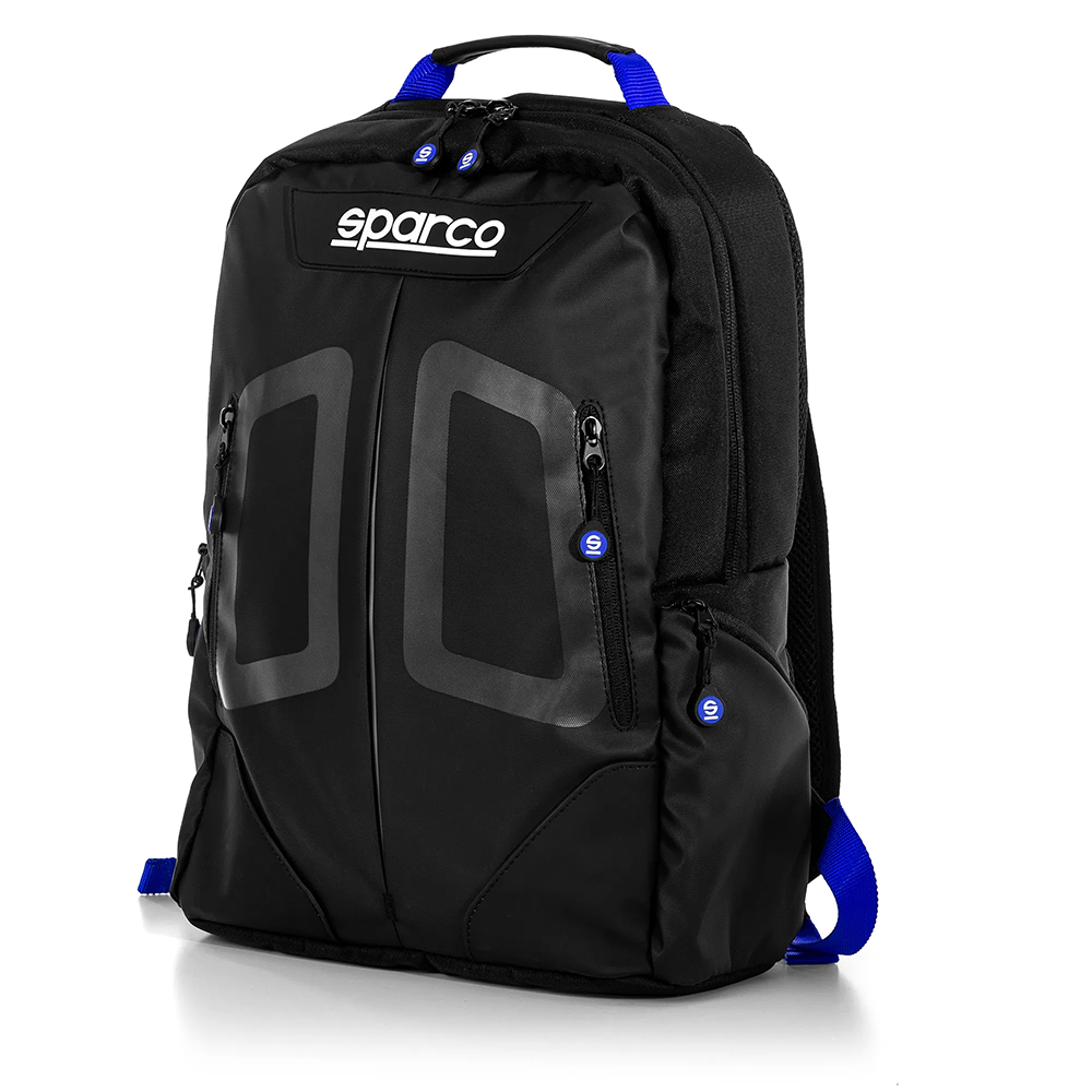 Sac à dos Sparco Stage 2 Zwart met blauwe rugzak van Sparco met reflecterende details