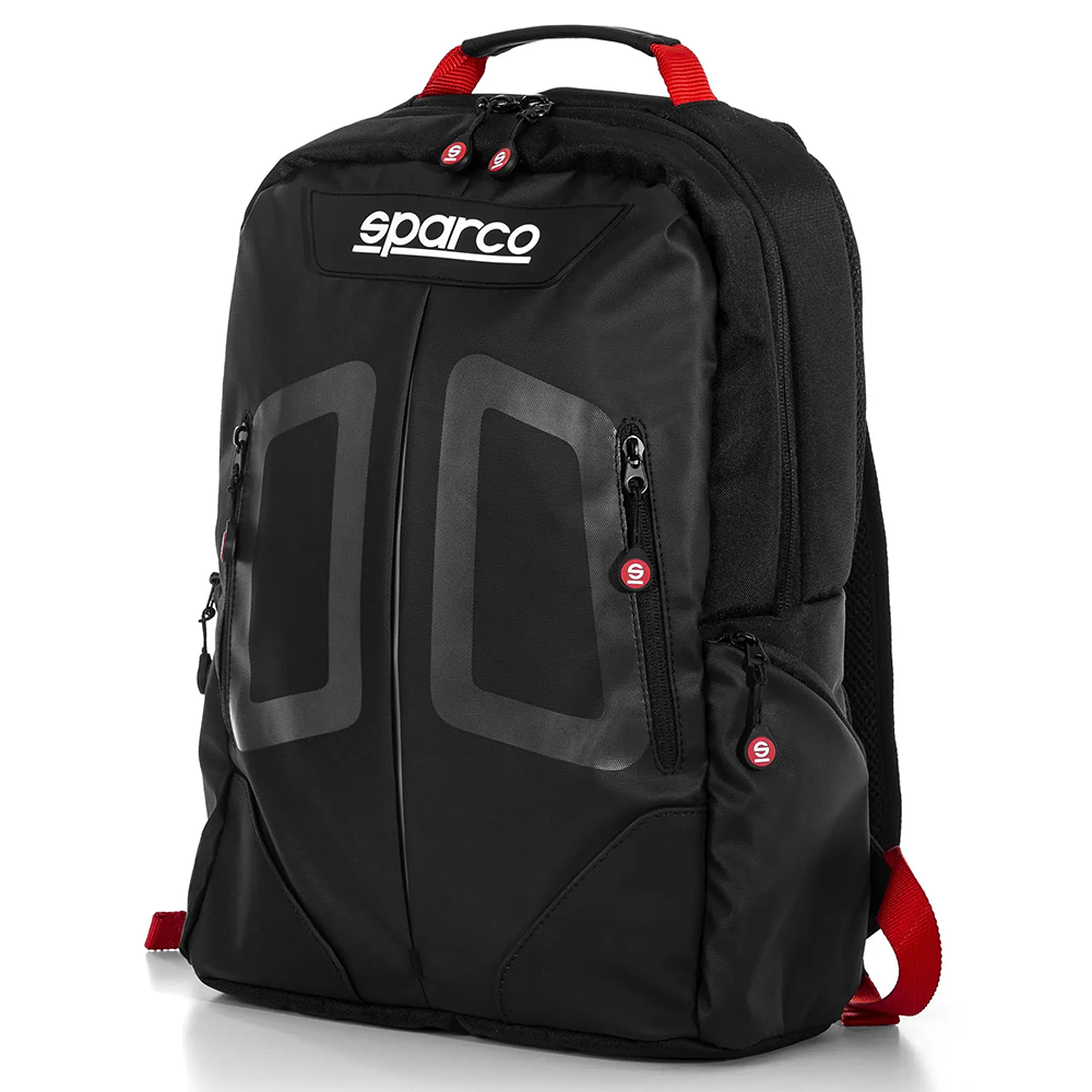 Sac à dos Sparco Stage 3 Zwart met rode lichtgewicht rugzak van Sparco
