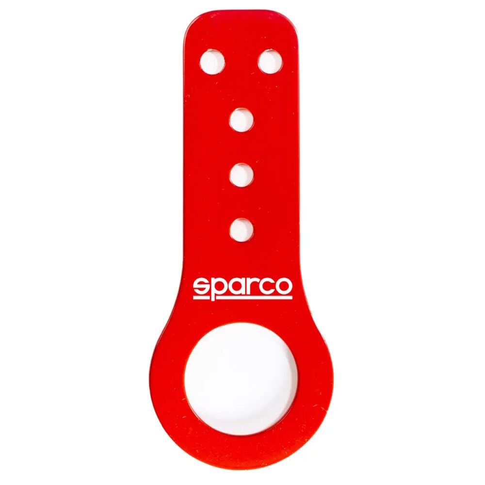 Sparco stalen sleepoog rood 1 Sparco stalen sleepoog in rood met oogdiameter van 50 mm