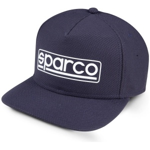 Sparco Stretch cap in marineblauw met verhoogd TPU-logo