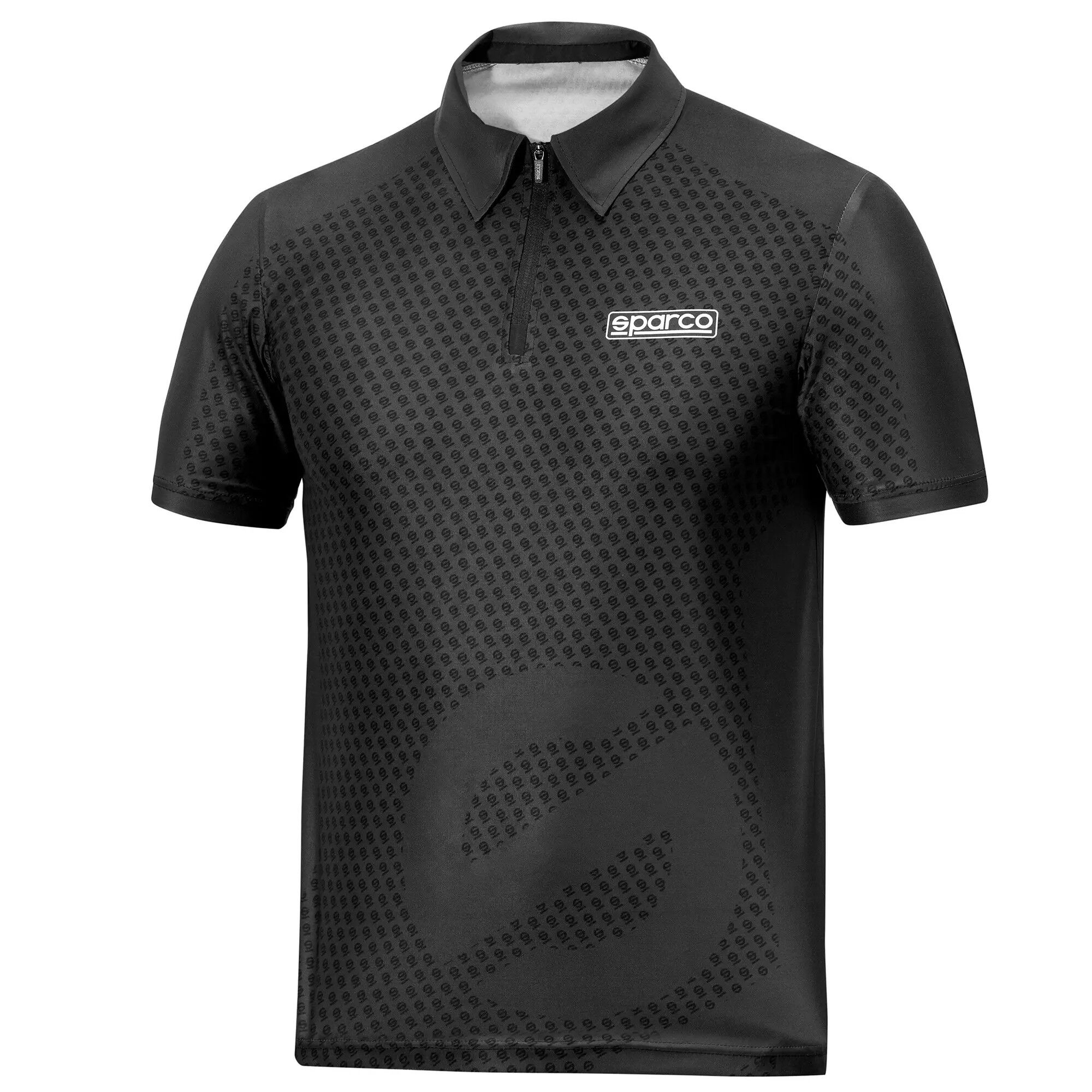 Polo Sparco Subly 1 Sparco Subly polo in zwart met ritskraag