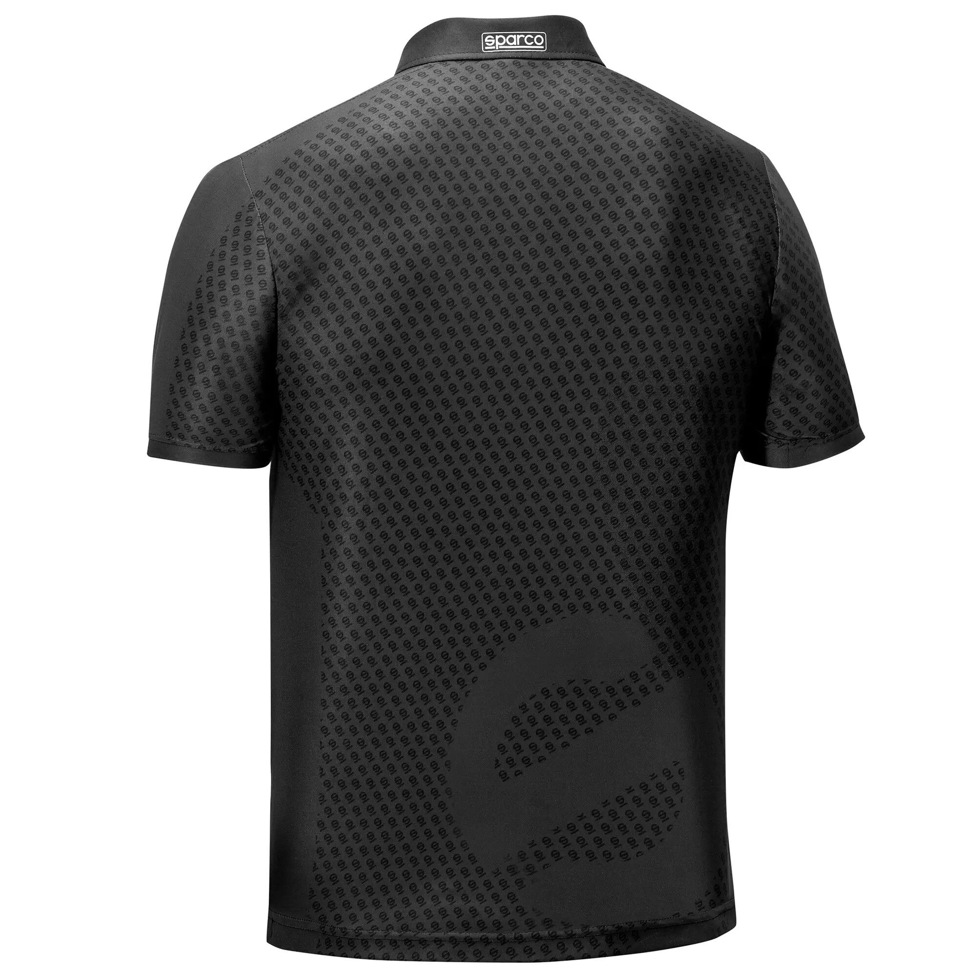 Polo Sparco Subly 3 Achterkant van de zwarte SL polo van Sparco