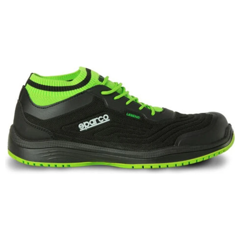 Sparco Teamwork Legend veiligheidsschoen S1P in zwart met groen