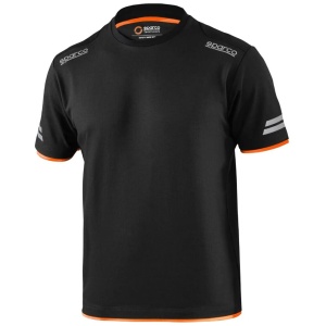 Sparco Tech T-shirt Tucson in zwart met oranje