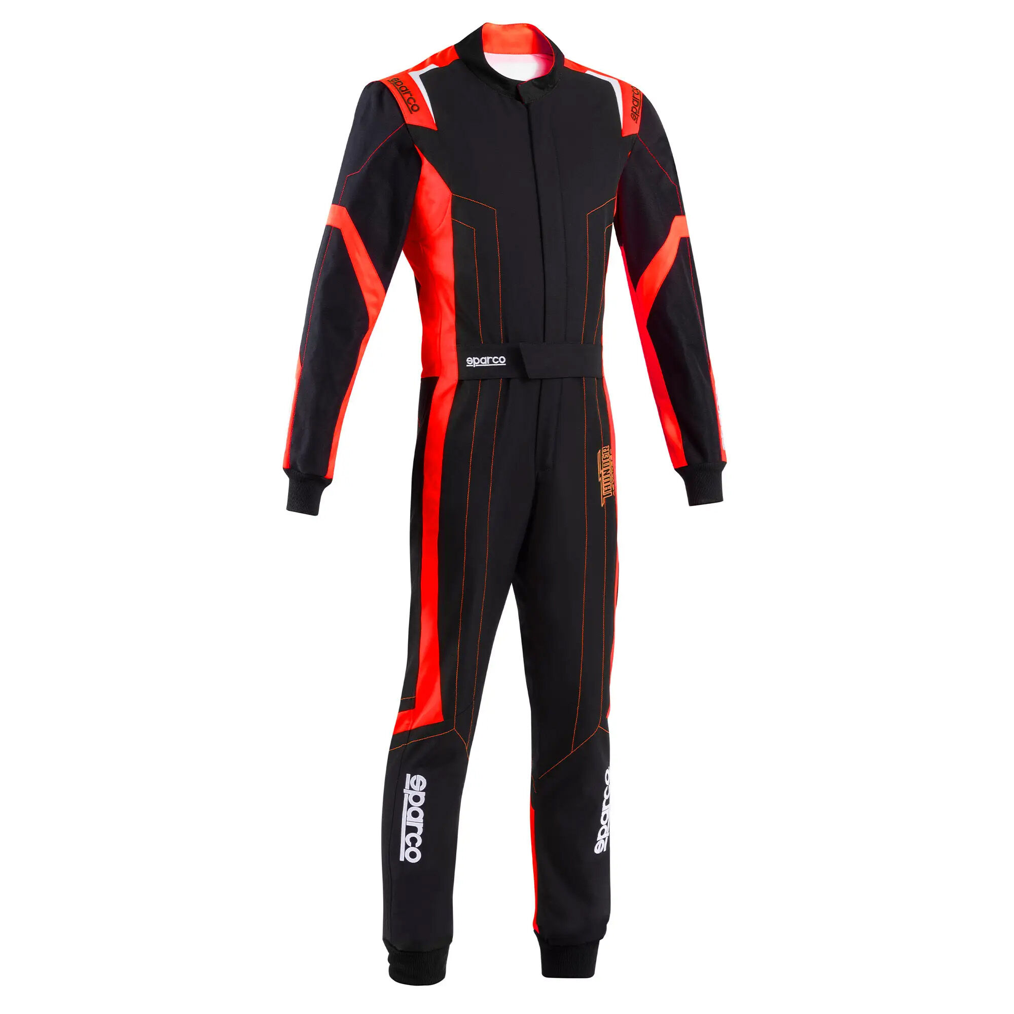Sparco Thunder Advanced kartoverall 1 Sparco Thunder Advanced kartoverall zwart met rood