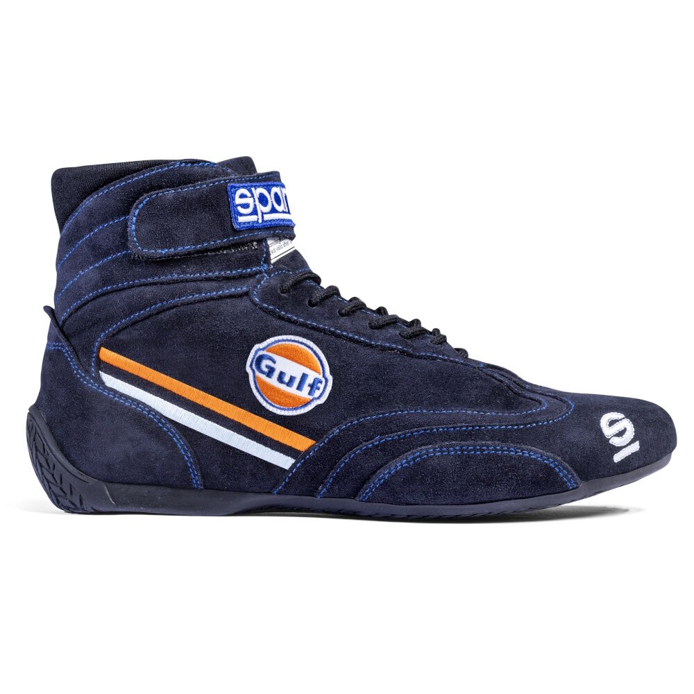 Sparco Top Gulf FIA raceschoenen 2 Geborduurde Sparco- en Gulf-logo's op de hoge Top Gulf racingschoen