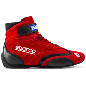Sparco Top raceschoenen in rood suede, hoog model met enkelsteun