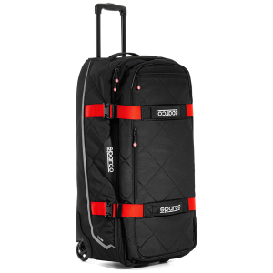 Sparco Tour trolley in zwart met rood en uittrekbare handgreep