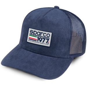 Sparco Trucker cap met suède voorpaneel en 1977 heritage logo