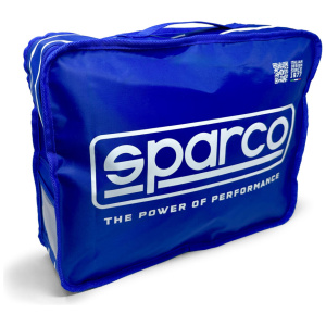 Sparco universele overall tas in blauw en wit van polyester