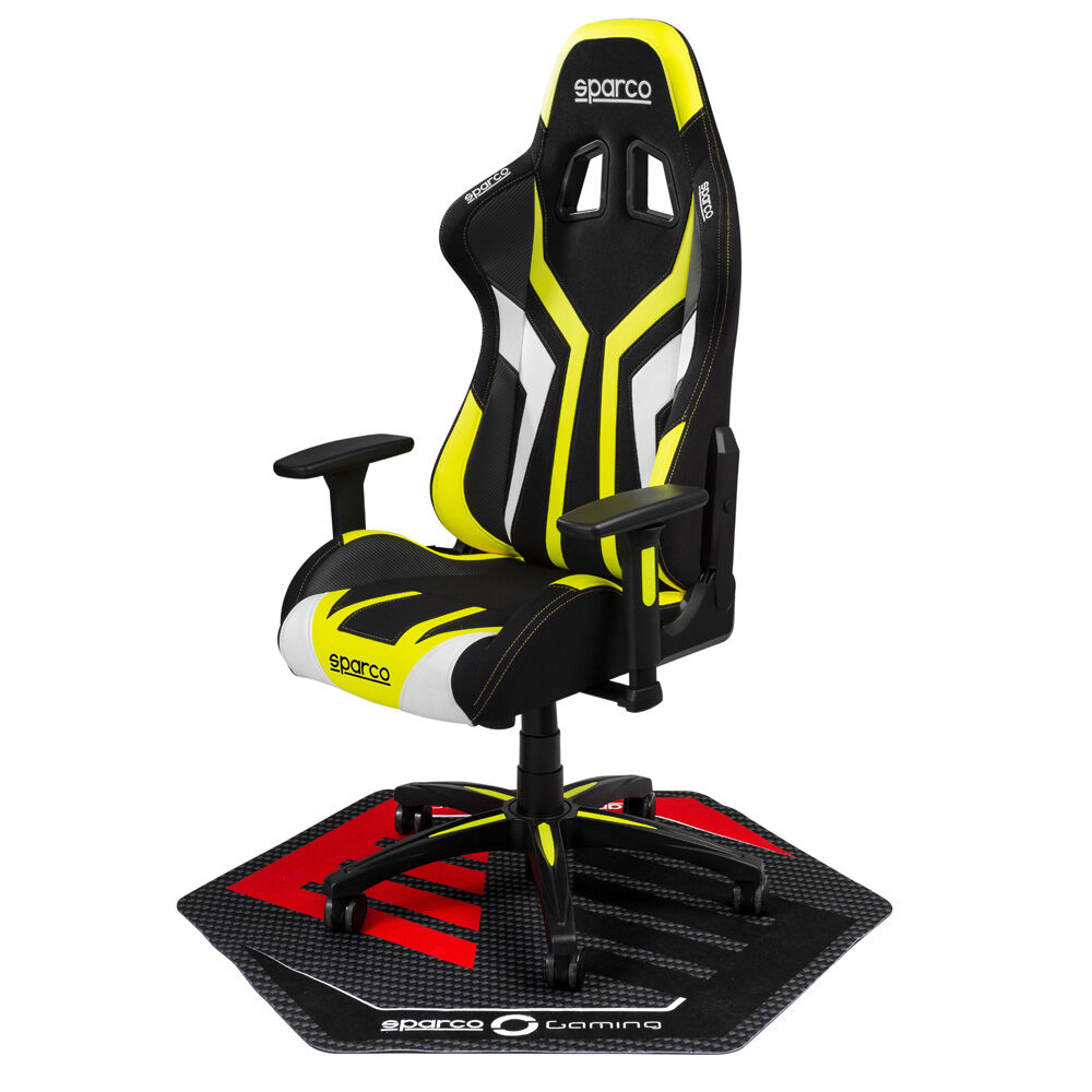 Sparco Bodenmatte für Bürostuhl 2 Vloermat onder een Sparco gamingstoel op laminaat