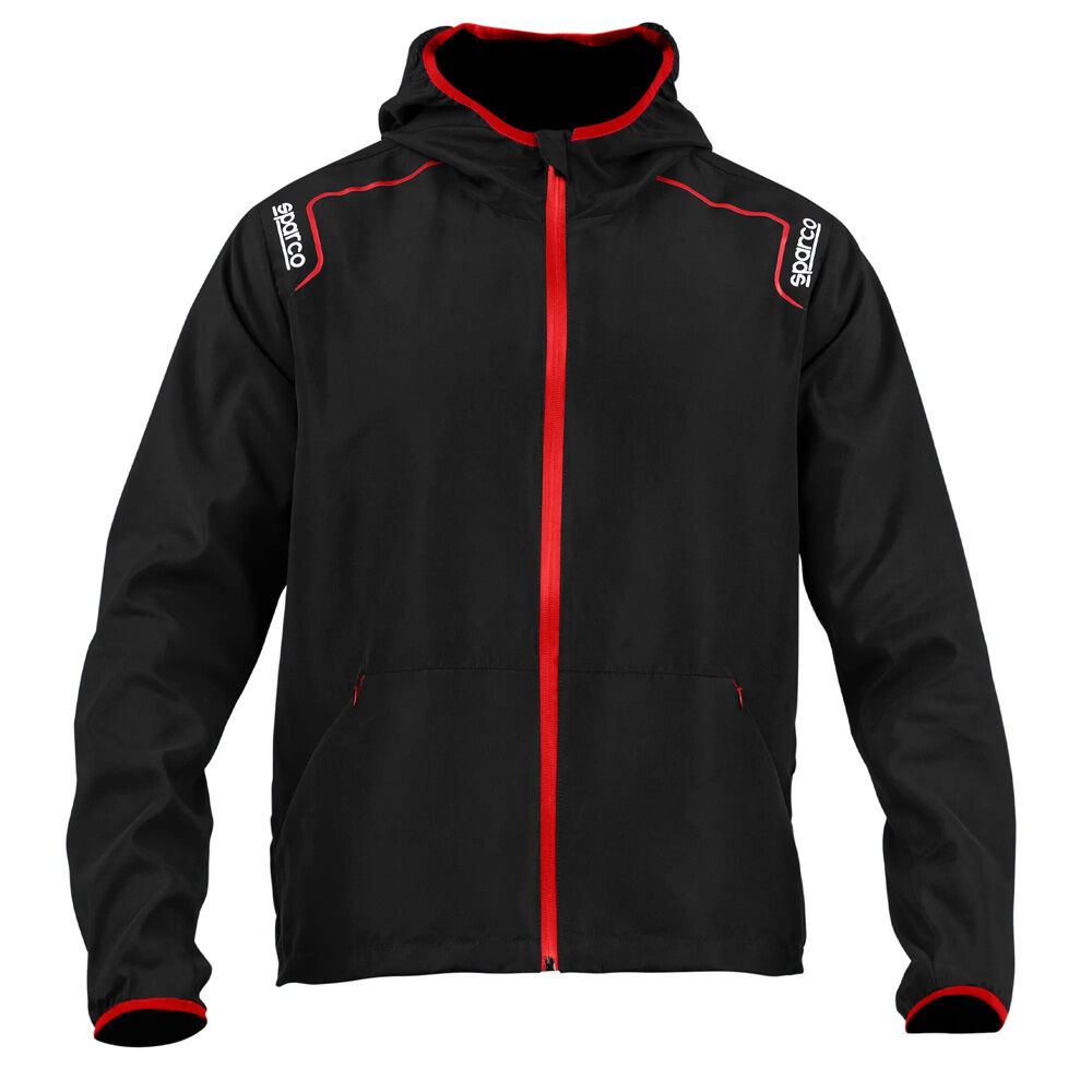 Sparco windstopper jas 1 Sparco windstopper jas in zwart met capuchon