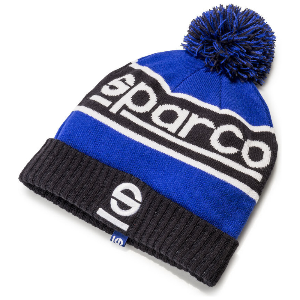 Sparco Windy muts in marineblauw met pompon