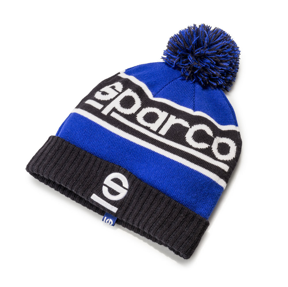 Bonnet Sparco Windy 1 Sparco Windy muts in marineblauw met pompon