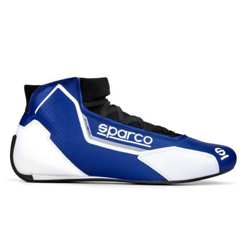 Sparco X-Light FIA racing shoes 1 Sparco X-Light raceschoenen in blauw en wit kalfsleer