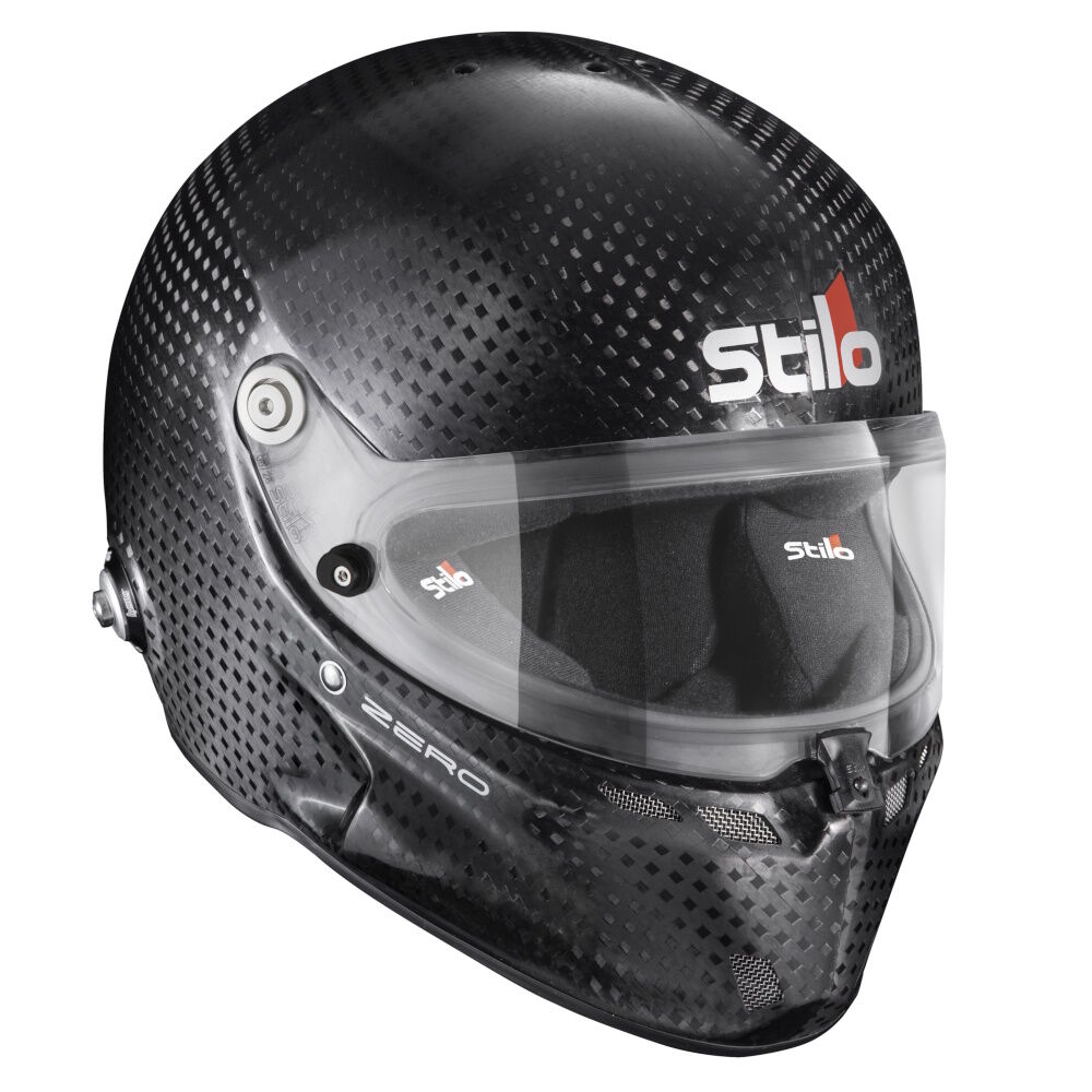 Stilo ST6 F Zero Turismo FIA 8860 full face helmet 2 Zijaanzicht van de carbon Zero schaal met kinventilatie